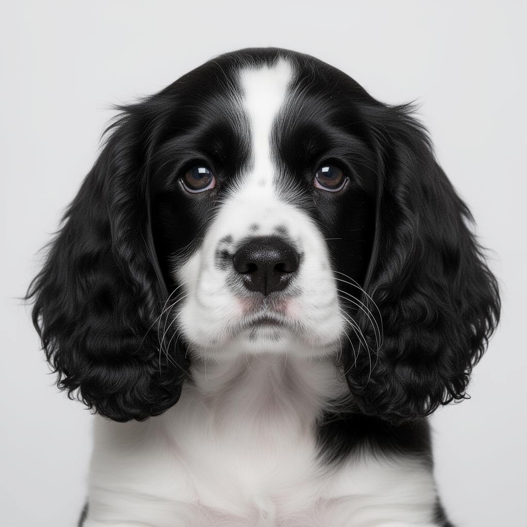 Cocker Spaniel Blanco con Negro